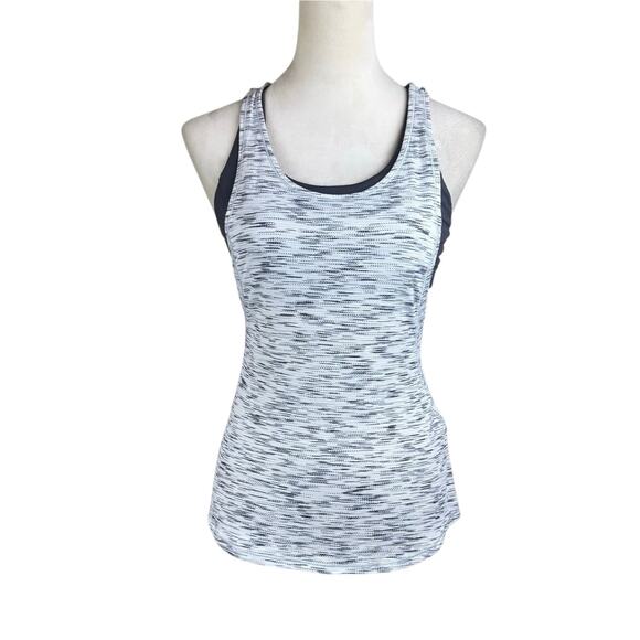Lululemon On Track Gray Space Dye Luxtreme Luon Athletic Layered Tank Top - Picture 6 of 14